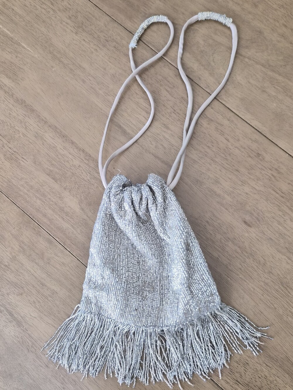 Zara Beaded Drawstring Evening Bag
